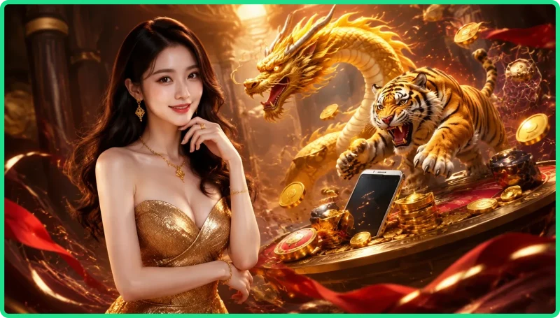 Minh họa luật chơi và các cửa cược Rồng Hổ cơ bản tại casino trực tuyến