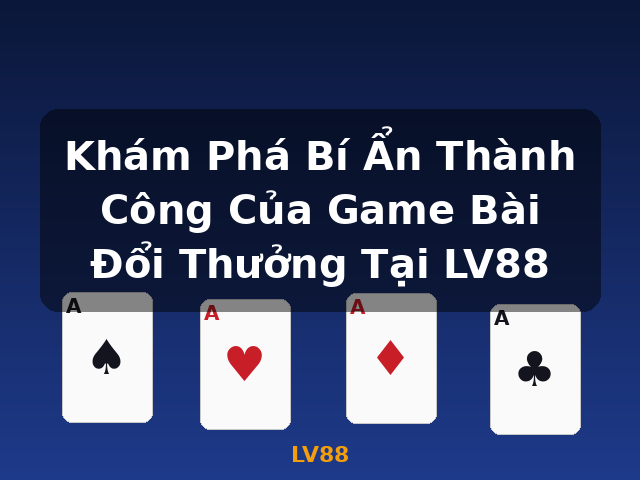 Khám Phá Bí Ẩn Thành Công Của Game Bài Đổi Thưởng Tại LV88 - LV88 Khám Phá Bí Ẩn Thành Công Của Game Bài Đổi Thưởng Tại LV88 - LV88