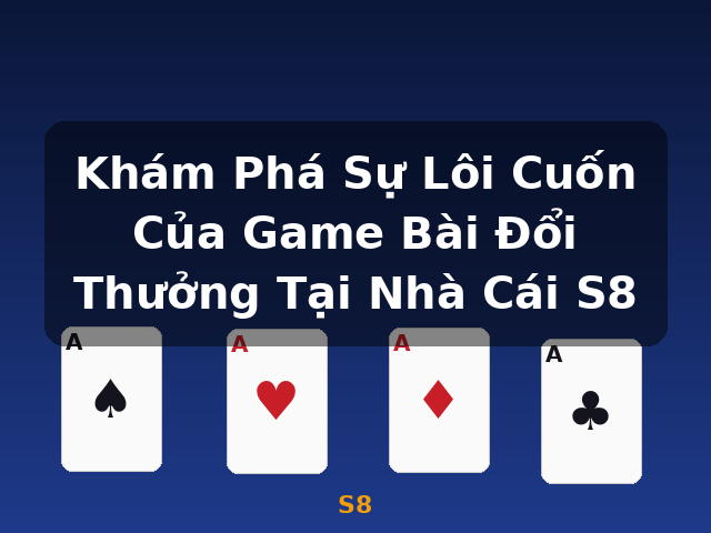 Khám Phá Sự Lôi Cuốn Của Game Bài Đổi Thưởng Tại Nhà Cái S8 - S8