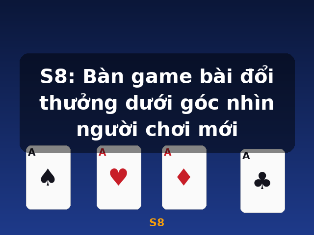 S8: Bàn game bài đổi thưởng dưới góc nhìn người chơi mới - S8 S8: Bàn game bài đổi thưởng dưới góc nhìn người chơi mới - S8