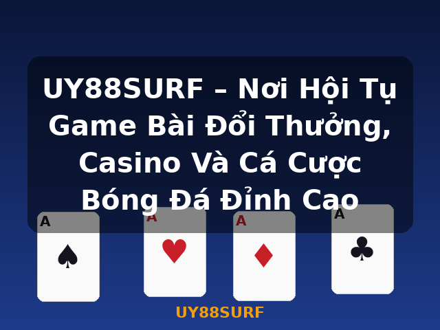 UY88SURF – Nơi Hội Tụ Game Bài Đổi Thưởng, Casino Và Cá Cược Bóng Đá Đỉnh Cao - UY88SURF